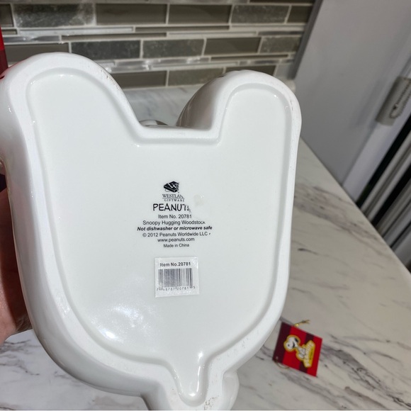 NEW Westland Giftware Peanuts Cookie Jar Snoopy hugging Woodstock large new - Picture 9 of 15